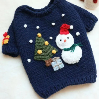 Frosty Paws Holiday Crochet Sweater